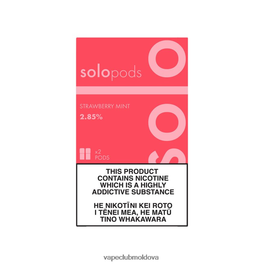 Disposable Vape Moldova 44D82R60 Solo Pachet de schimb 2-pachet menta de capsuni