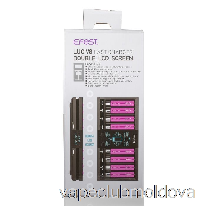 Vape Mod Efest Luc V8 Dublu Ecran Lcd încărcător Rapid De Baterie