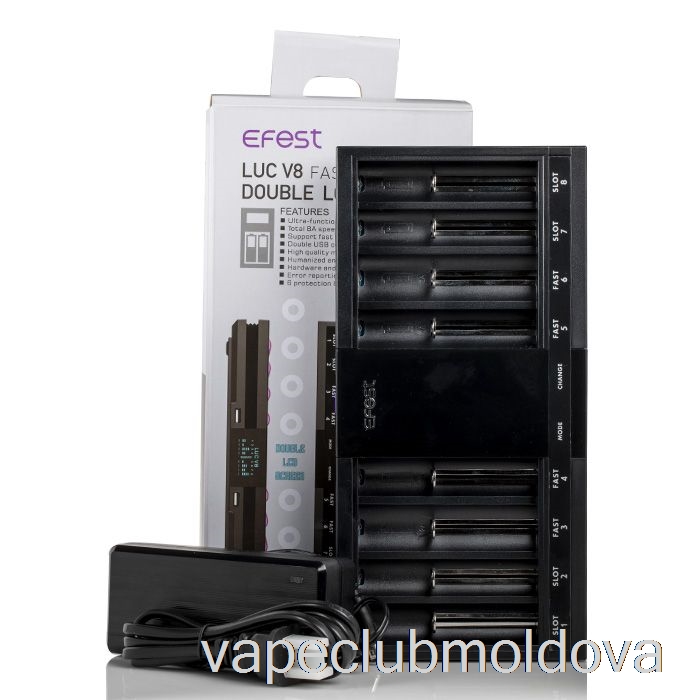 Vape Mod Efest Luc V8 Dublu Ecran Lcd încărcător Rapid De Baterie