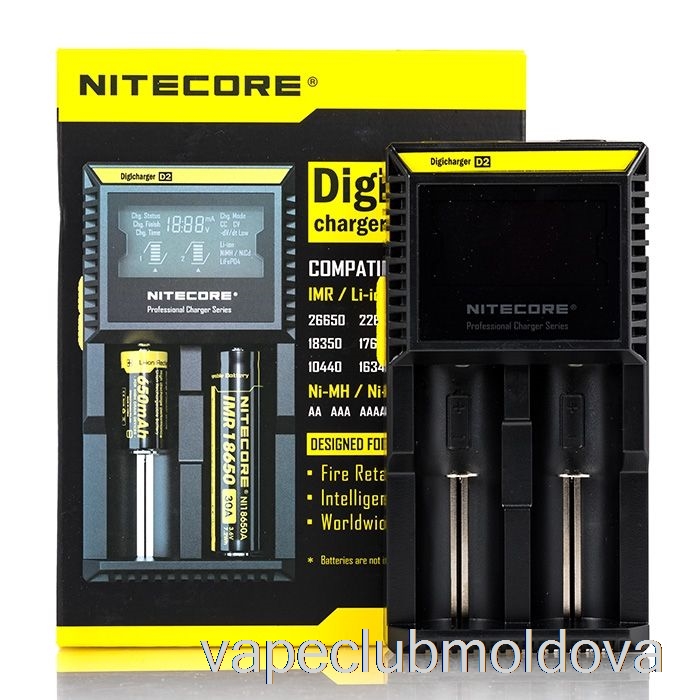 Vape Mod Nitecore D2 încărcător De Baterie (2 Locații)
