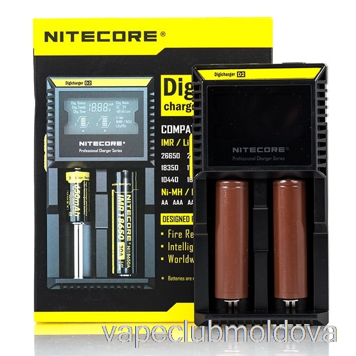 Vape Mod Nitecore D2 încărcător De Baterie (2 Locații)