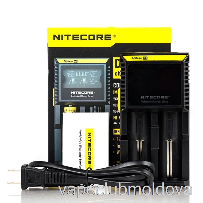 Vape Mod Nitecore D2 încărcător De Baterie (2 Locații)
