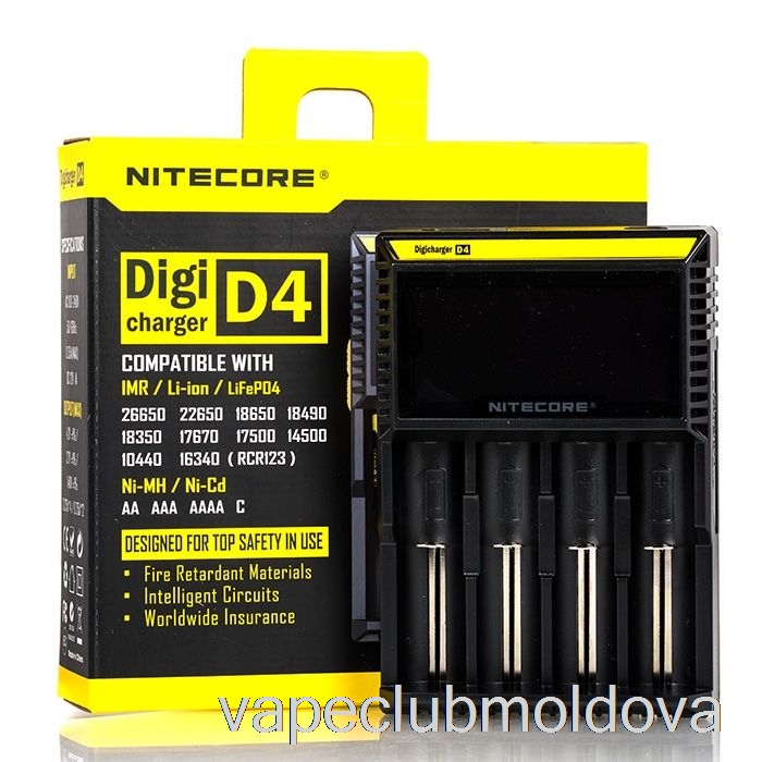 Vape Mod Nitecore D4 încărcător De Baterie (4 Locații)
