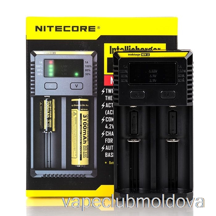 Kit Vape Pod încărcător De Baterie Nitecore I2 (2 Locații)