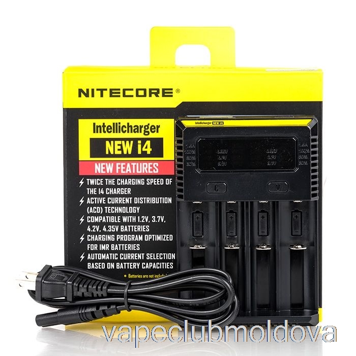 Vape Mod Nitecore I4 încărcător De Baterie V2 (4-bay)