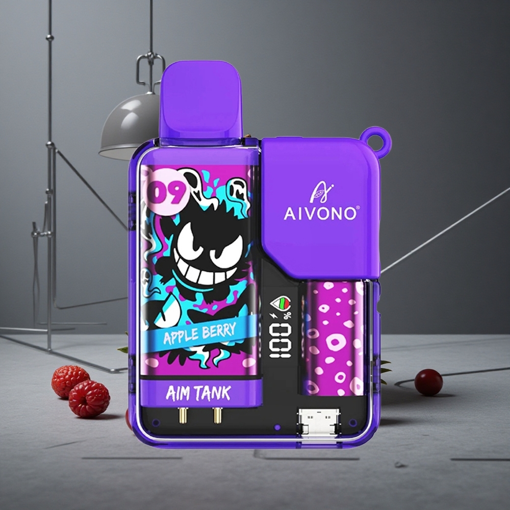Aivono AIM-TANK 9500 Pufuri Măr Coacăză 18ml Capacitate Lichid 650mAh Baterie