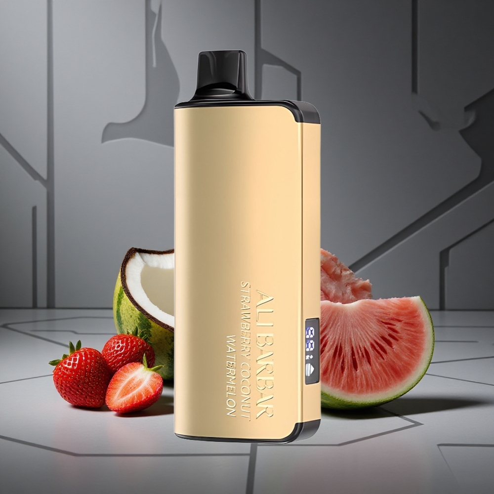 Alibarbar Ingot 9000 Pufuri Capsulă de 22ml Baterie 2350mah Capsuni Năută Pepene Verde