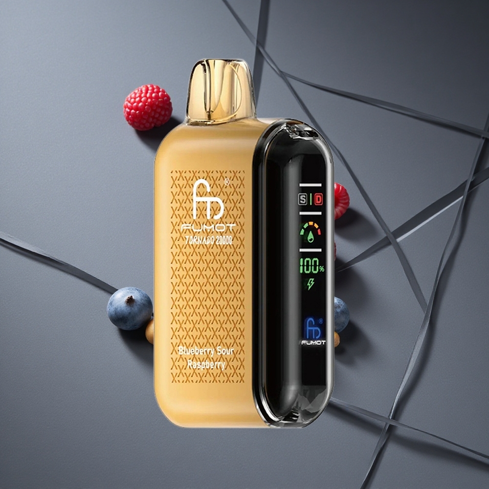 Fumot Tornado 20000 Pufuri Afine Verde Zarzări Acru cu Bobină Dual Mesh și Baterie Reîncărcabilă 850mAh