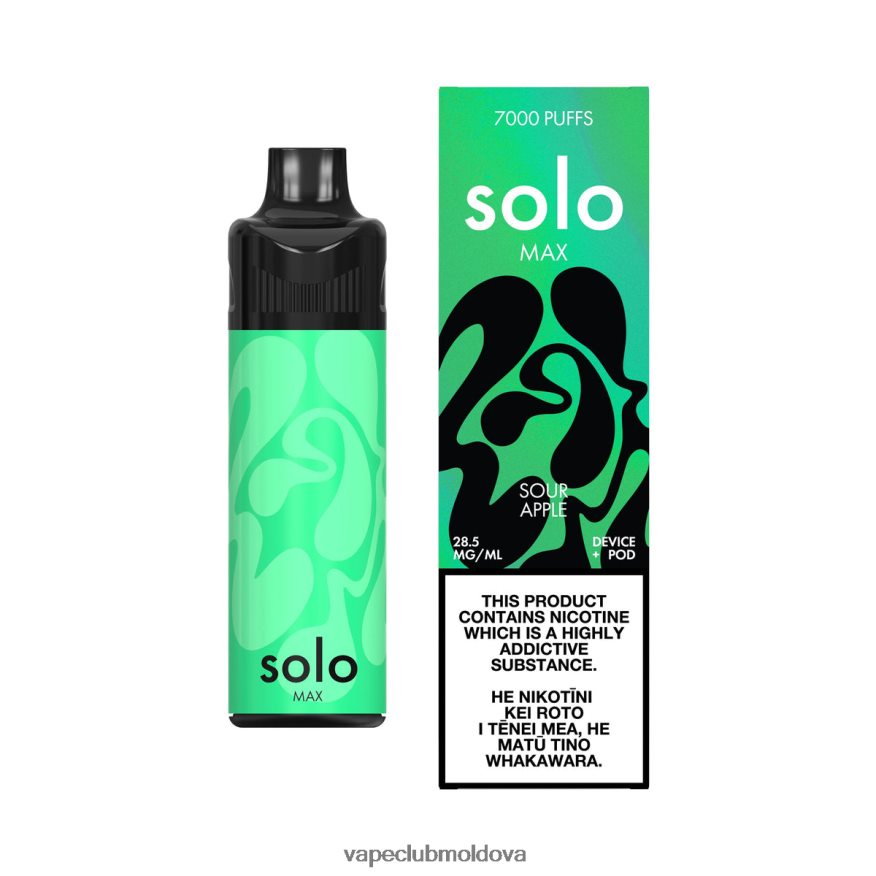 Disposable Vape Moldova 44D82R70 Solo MAX trusa de pod măr acru