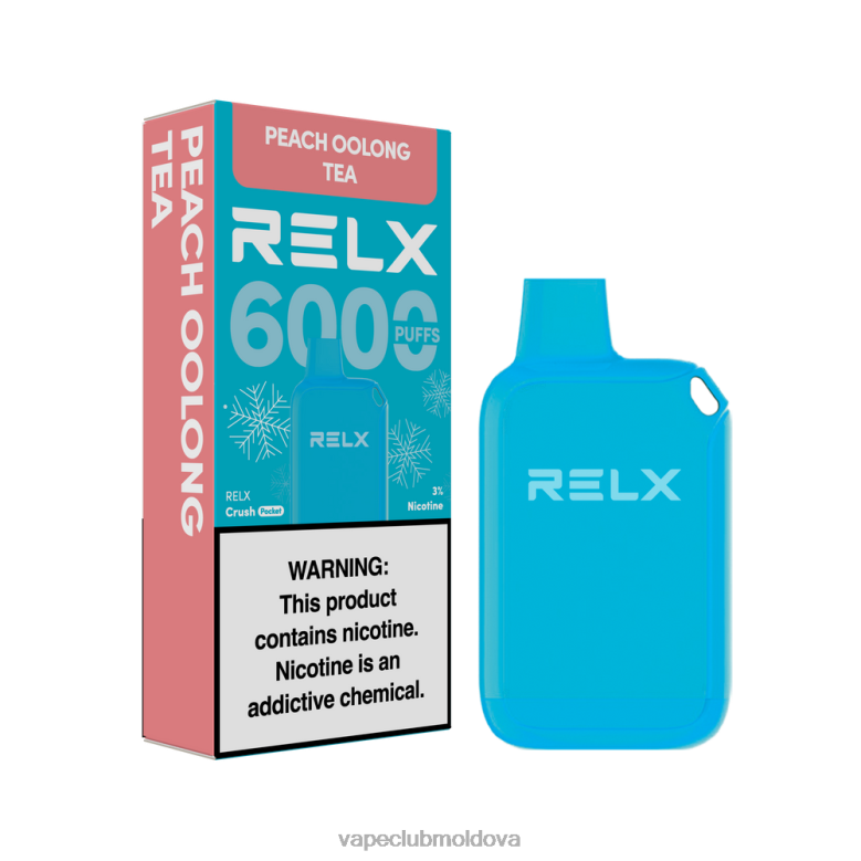Disposable Vape Moldova 6TV6810 RELX Crush Pocket 6000 de gheață ceai oolong de piersici