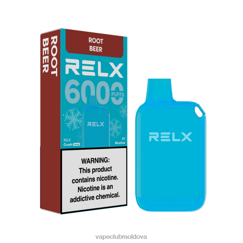 Disposable Vape Moldova 6TV6820 RELX Crush Pocket 6000 de gheață bere rădăcină