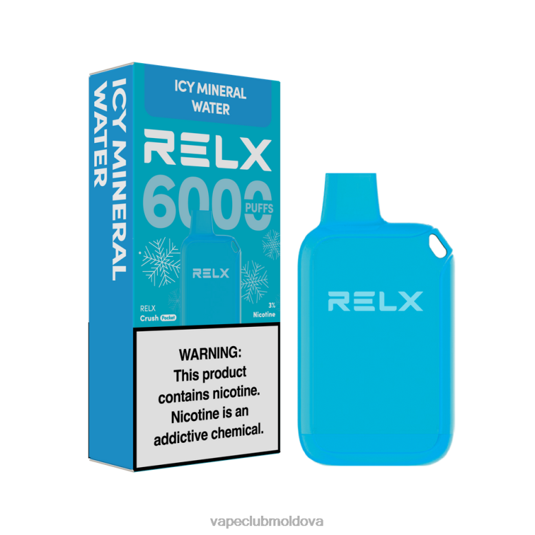 Vape Pod Kit 6TV6823 RELX Crush Pocket 6000 de gheață apă minerală înghețată
