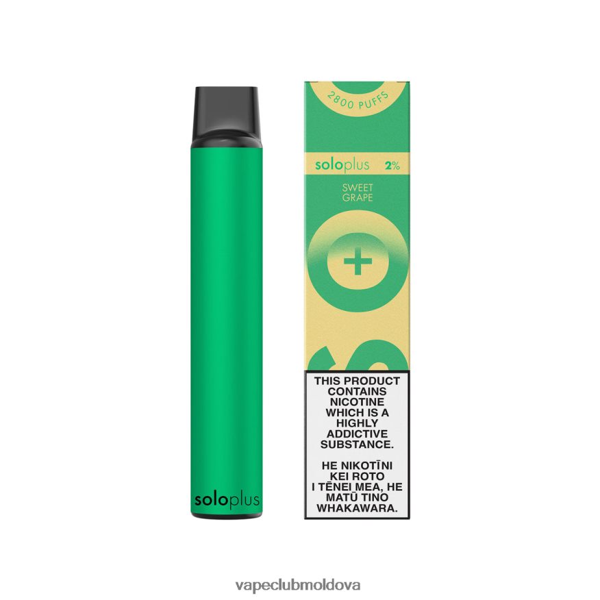Disposable Vape Moldova 44D82R40 Solo Plus colecție Vape Paradise de unică folosință struguri dulce