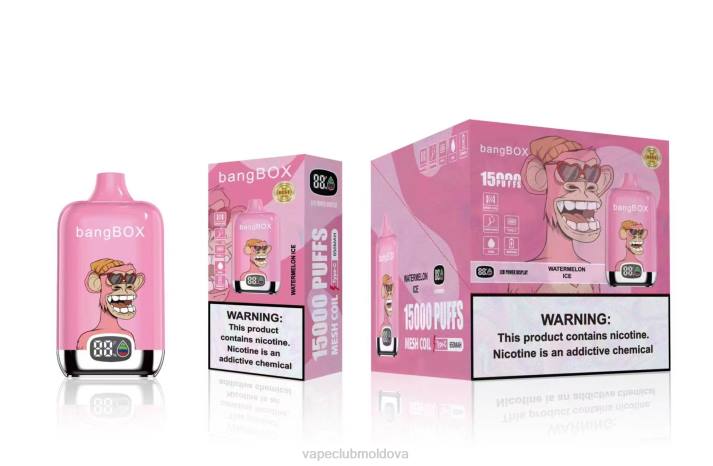 Disposable Vape Moldova 6LLL45 Bang Box 15000 pufuri gheata de pepene verde
