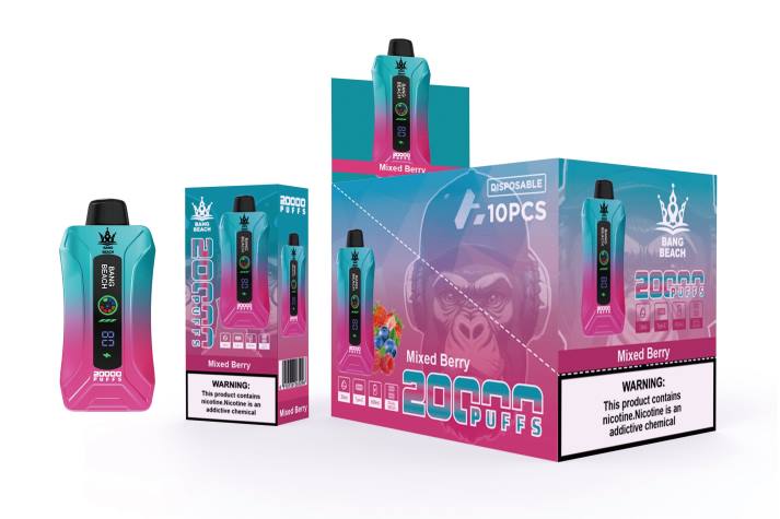 Disposable Vape Moldova 6LLL5 Bang Beach 20.000 de pufuri de vaporizare cu ecran inteligent fructe de padure amestecate