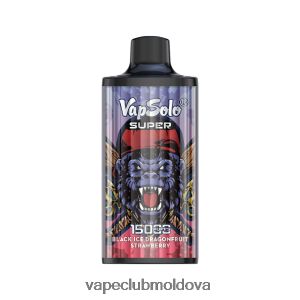 Disposable Vape Moldova Z8Z8R0125 Vapsolo SUPER vapa de unică folosință gheata neagra dragonofruit capsuni