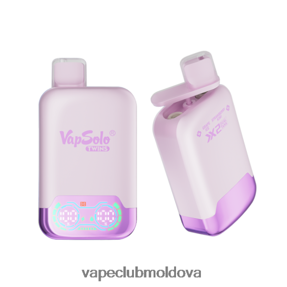 Disposable Vape Moldova Z8Z8R0140 Vapsolo TWINS vapa de unică folosință gheață de struguri și kiwi cu căpșuni