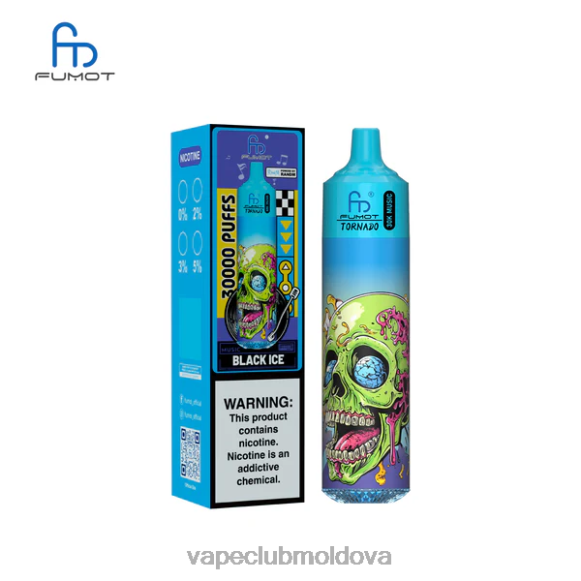 Fumot Tornado 30k muzica gheață neagră XRJV42 Vape Mod