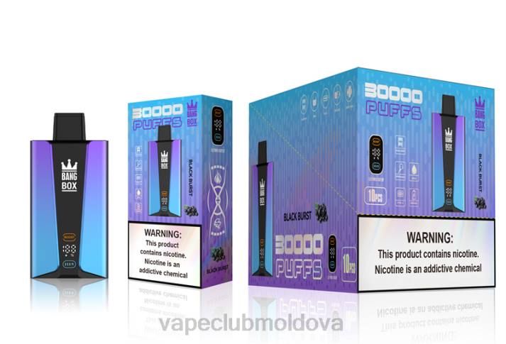 Vape Mod 6LLL77 Bang Box Ecran inteligent de 30000 de pufături izbucnire neagră