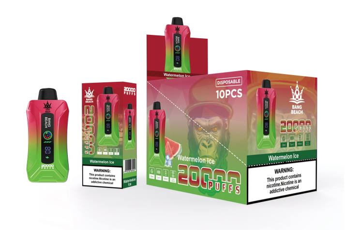 Vape Mod 6LLL7 Bang Beach 20.000 de pufuri de vaporizare cu ecran inteligent gheata de pepene verde