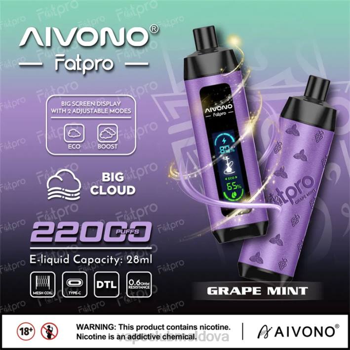 Vape Mod B20N2 Aivono Fatpro 22000 menta de struguri