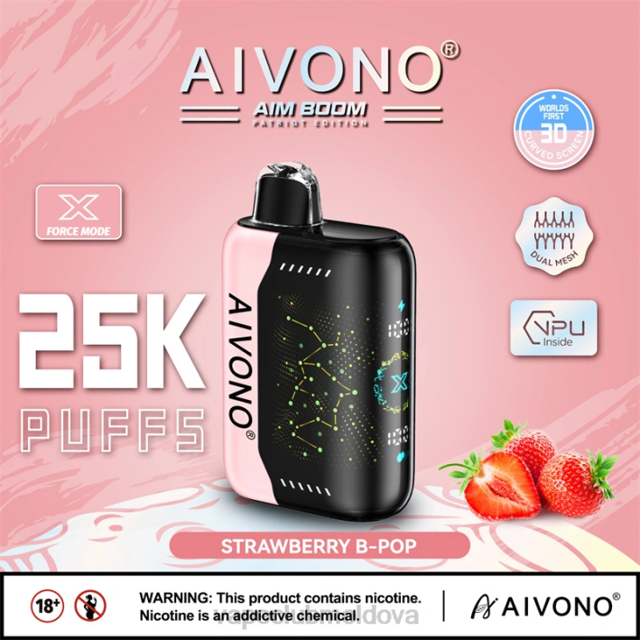 Vape Mod B20N352 Aivono AIM BOOM 25000 căpșuni b-pop