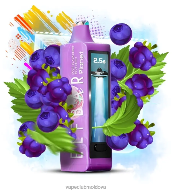 Vape Mod XH4J022 Elf Bar Planet 25000 mure acrișoare afine