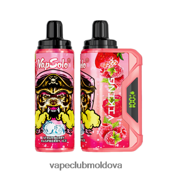 Vape Mod Z8Z8R0157 Vapsolo VIKING vapa de unică folosință gheață de căpșuni și zmeură