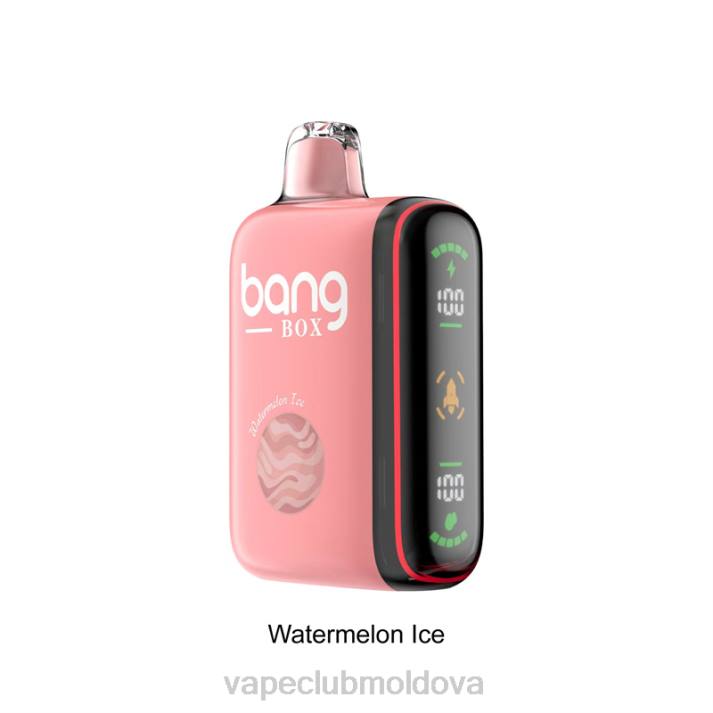 Vape Moldova 6LLL34 Bang Box Afișaj inteligent de putere cu 9000-18000 puf gheata de pepene verde