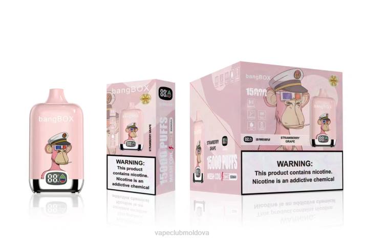 Vape Moldova 6LLL44 Bang Box 15000 pufuri struguri de căpșuni