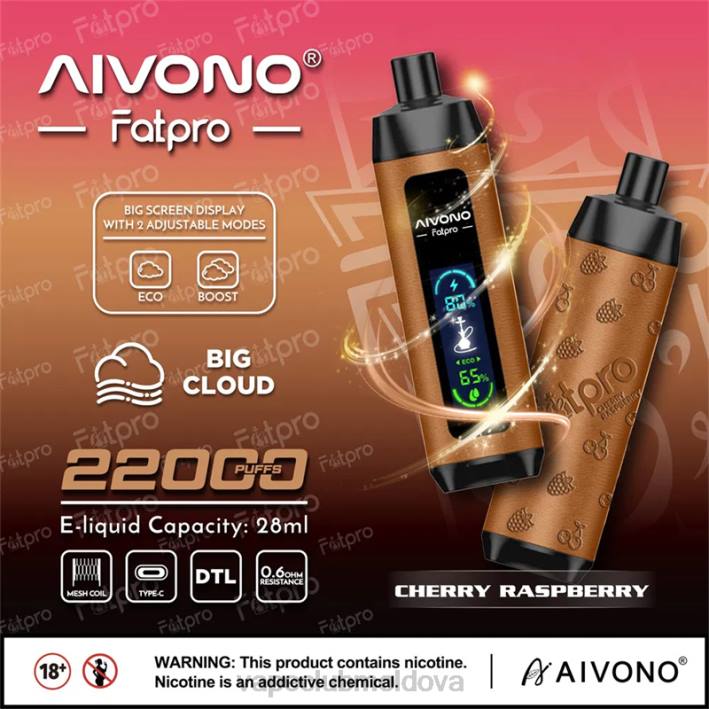 Vape Moldova B20N4 Aivono Fatpro 22000 zmeura cirese
