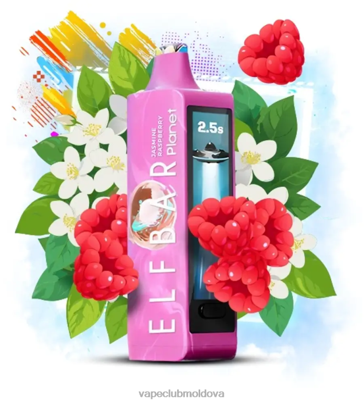 Vape Moldova XH4J019 Elf Bar Planet 25000 zmeura iasomie