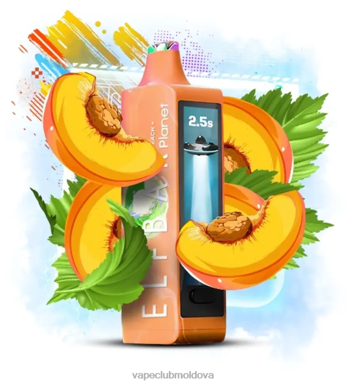 Vape Moldova XH4J024 Elf Bar Planet 25000 piersică