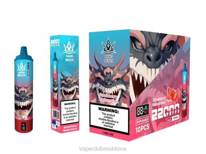 Vape Pod Kit 6LLL23 Bang Beach Ecran inteligent de 22000 puf pepene verde de căpșuni
