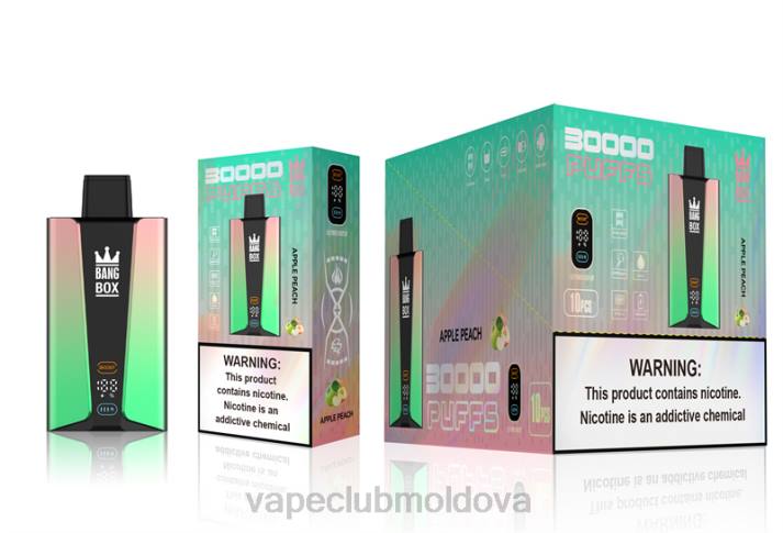 Vape Pod Kit 6LLL83 Bang Box Ecran inteligent de 30000 de pufături măr piersic