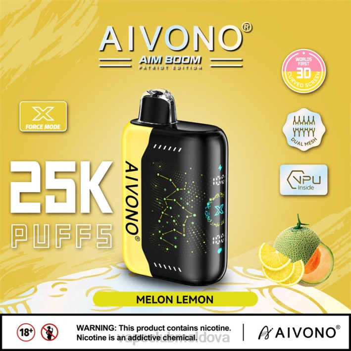 Vape Pod Kit B20N348 Aivono AIM BOOM 25000 pepene lămâie