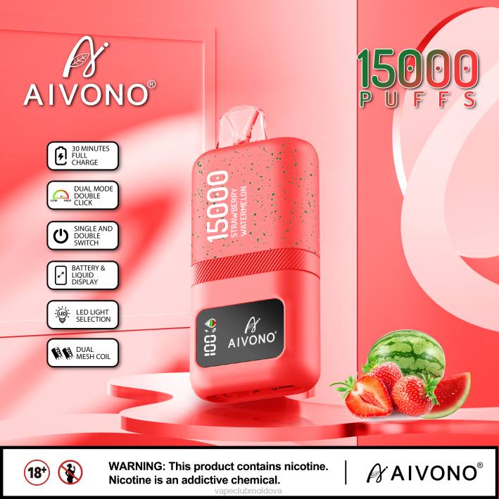 Vape Pod Kit B20N58 Aivono AIM magic 15000 pepene verde căpșuni