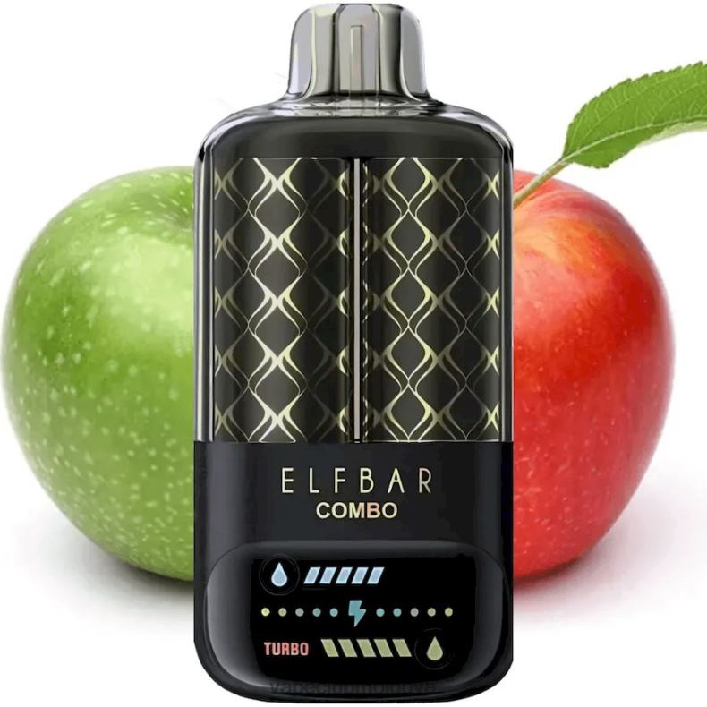 Vape Pod Kit XH4J03 Elf Bar Combo 25000 narghilea cu măr verde și mere dublu
