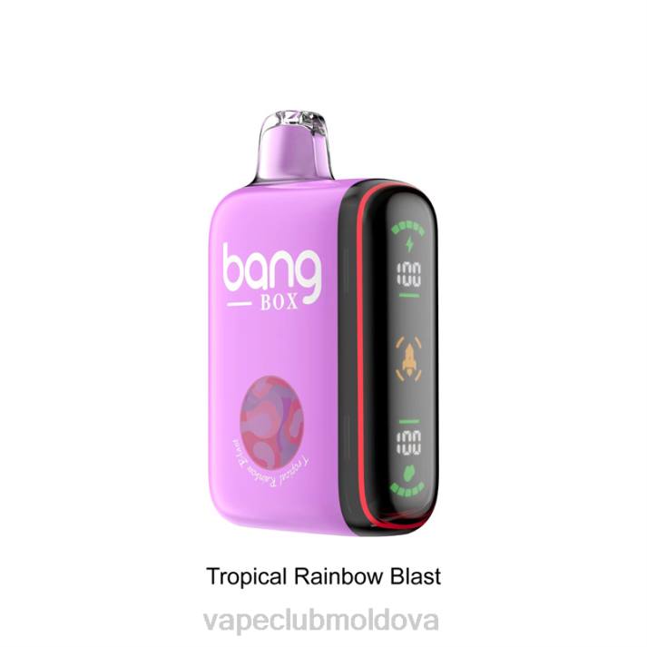 Vape Shop Chisinau 6LLL36 Bang Box Afișaj inteligent de putere cu 9000-18000 puf explozie de curcubeu tropical