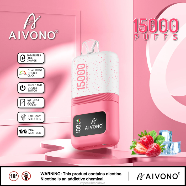 Vape Shop Chisinau B20N71 Aivono AIM magic 15000 gheata de capsuni
