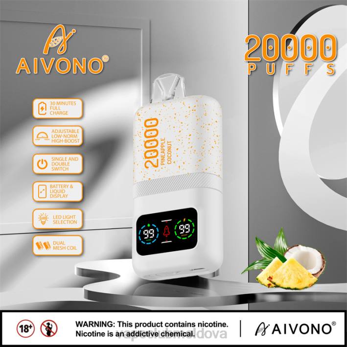 Vape Shop Chisinau B20N76 Aivono AIM magic 20000 gheață de cocos cu ananas