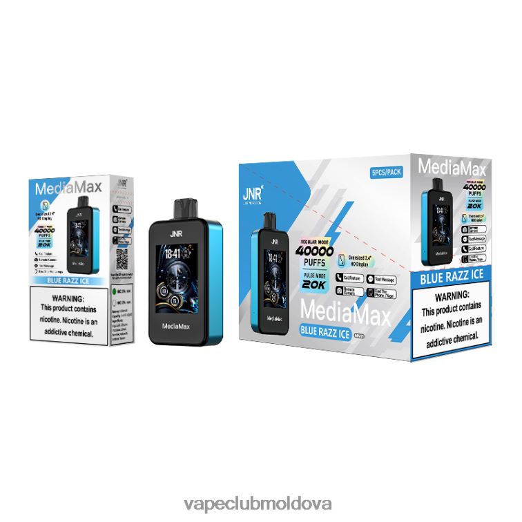 Vape shop Chisinau - gheață albastră JNR MediaMax 40k puf 0J662X21