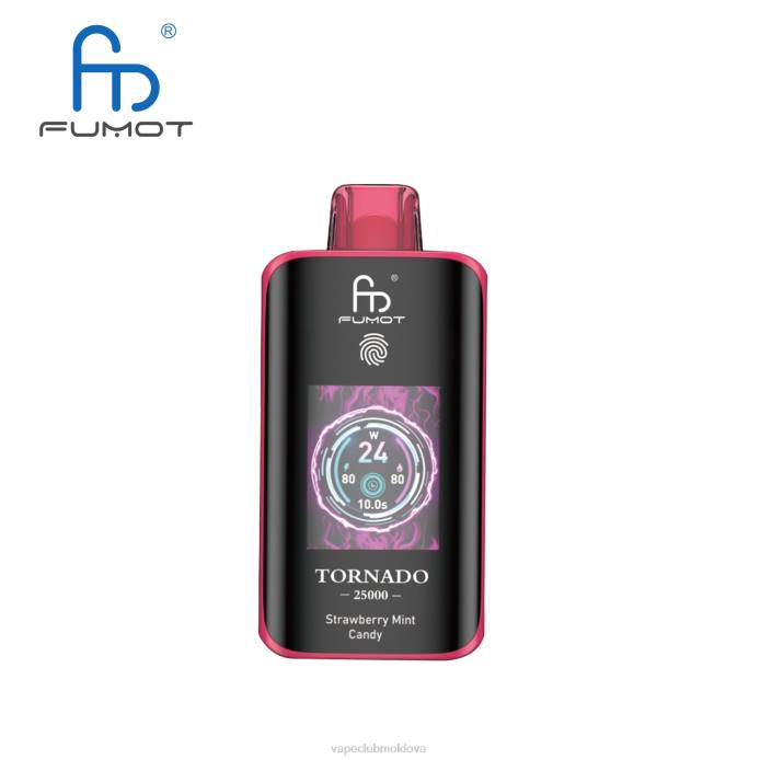Fumot Tornado 25000 vape de unică folosință bomboane de mentă de căpșuni H46P15 Disposable Vape Moldova