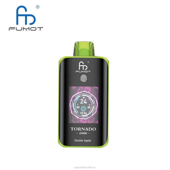 Fumot Tornado 25000 vape de unică folosință măr dublu H46P5 Disposable Vape Moldova