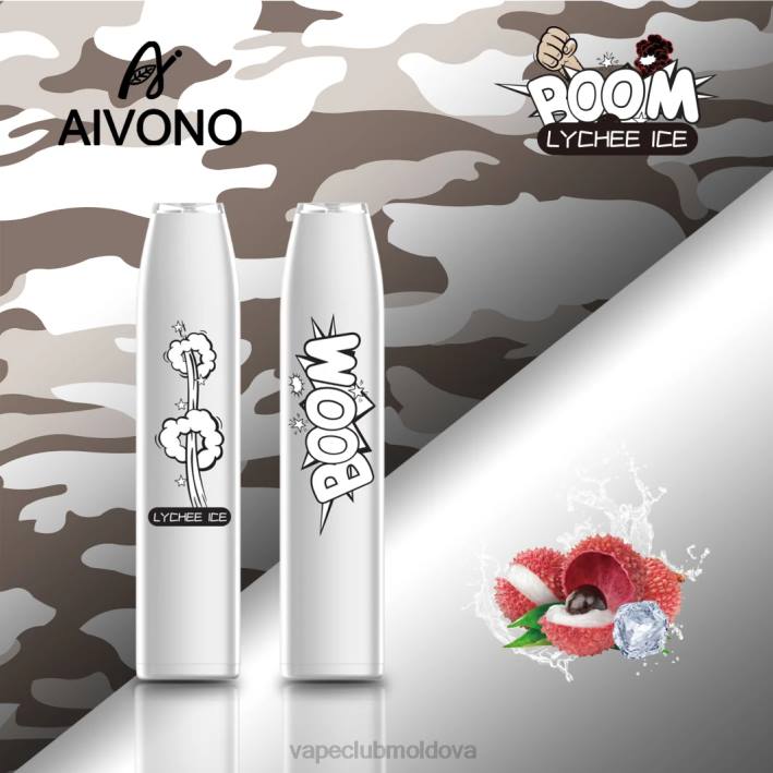 Disposable Vape Moldova B20N365 Aivono AIM BOOM 600 gheață de litchi