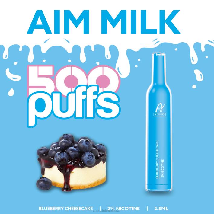 Vape Moldova B20N274 Aivono AIM MILK 500 prăjitură cu brânză cu afine