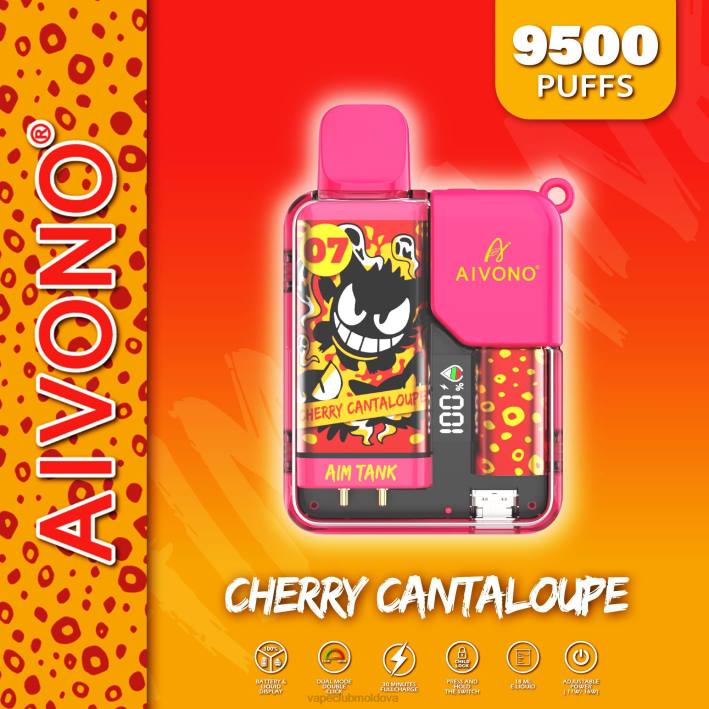 Disposable Vape Moldova B20N45 Aivono AIM TANK 9500 pepene galben cireș