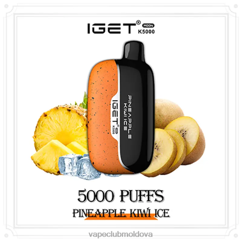 IGET Moon k5000 gheață de kiwi cu ananas B4RF814 Vape Moldova