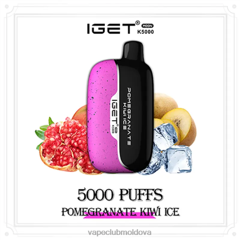 IGET Moon k5000 gheață de rodie cu kiwi B4RF817 Vape Mod
