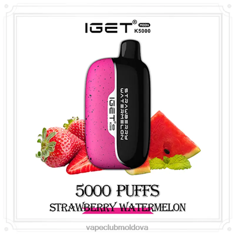 IGET Moon k5000 pepene verde căpșuni B4RF89 Vape Moldova